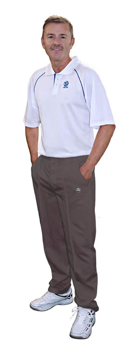Taylor Gents Sports Trousers - (Grey-White-Black) - Bowlsdirect