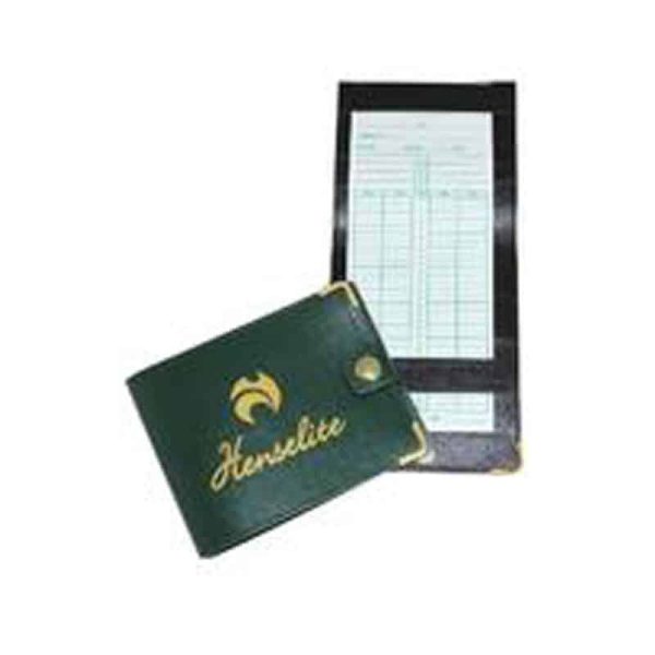 Henselite FOLDING LEATHER POCKET SCORECARD HOLDER