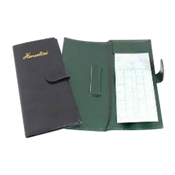 Henselite LARGE RIGID LEATHER SCORECARD HOLDER WITH PEN HOLDER