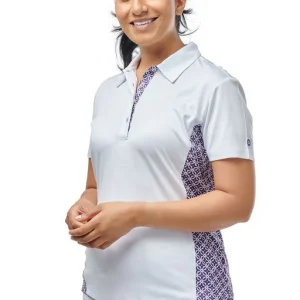 Drakes Pride Lily Ladies Bowls Shirt - White/Purple