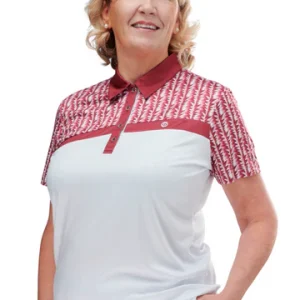Drakes Pride Eden Ladies Bowls Shirt - White Maroon